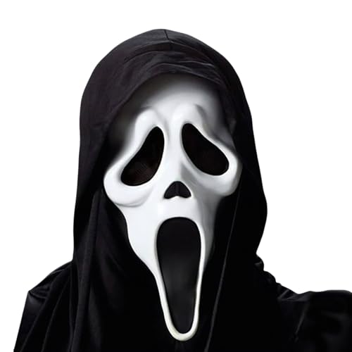 MUNSKT Ghost Face Mask, Halloween Horror Scream Mask for Children and Adults, Unisex Adult/Children Cosplay, Prefect For Haunted Houses MUNSKT Ghost Face Mask, Halloween Horror Scream Mask for Children and Adults, Unisex Adult/Children Cosplay, Prefect For Haunted Houses von MUNSKT