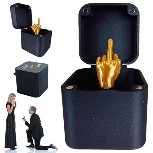 MUNSKT Mittelfinger In Einer Box, Mittelfinger überraschung Geschenk-Box, Prank Box, überraschung Streich Pop-Up Geschenk, Neuheit Weihnachten Lustige Geschenke für Männer Frauen von MUNSKT