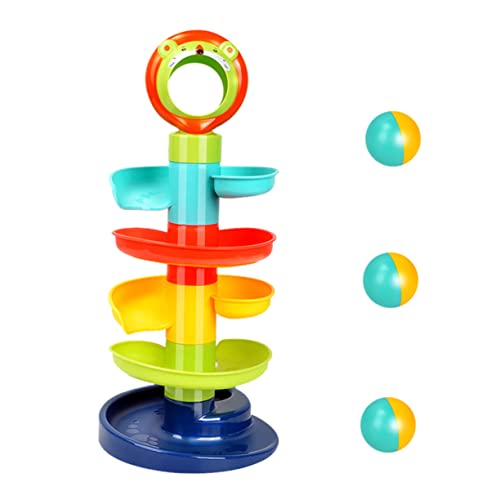 1 Satz Bunter Turm Mint-lernspiele Frühpädagogisches Babyspielzeug Kugellaufspielzeug Aktivitätsspielset Für Kleinkinder Kugelbahnspielzeug Ball Drop Lernspielzeug Rätsel Plastik MUSISALY von MUSISALY