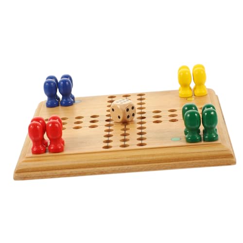 1 Satz Mini-Ludo Lernspielzeug Für Kinder Fliegendes Schachspielzeug Klassisches Spielzeug Reiseschachspielzeug Schachbrettspielzeug Schachspielbrett Partyschachspielzeug Bambus MUSISALY von MUSISALY