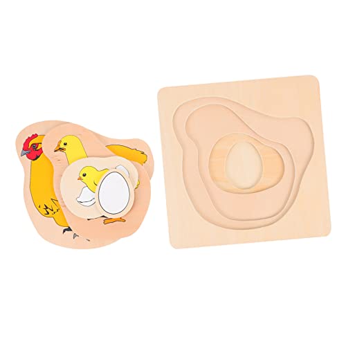 1 Satz Puzzle Aufwachsen Zählspielzeug Für Frühes Lernen Kinder Rätsel Tierischer Lernblock Cartoon-Puzzle Eierspielzeug Tierisches Puzzlebrett Frosch-Puzzle Holzpuzzle Hölzern MUSISALY von MUSISALY