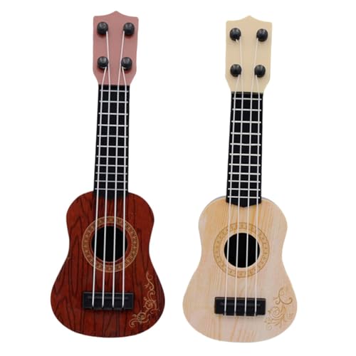 2 Stück Mini Ukulele Kinderspielzeug Gitarren Kinderspielzeug Musikinstrument Für Kleinkinder Ukulele Früherziehungsspielzeug Kleines Ukulele Spielzeug Simulationsgitarre MUSISALY von MUSISALY