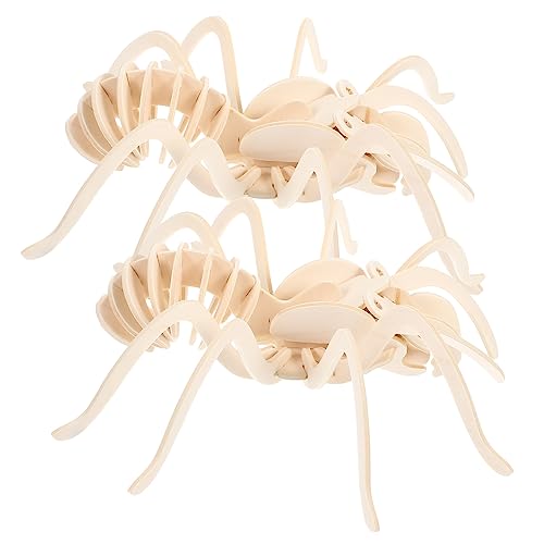 2St Hand montierte Modelle Spinnenmodellspielzeug tierisches Rätsel 3D-Rätsel Tiere rätseln interaktives Spielzeug Kinder Puzzle Puzzle-Spielzeug für Kinder Kinderspielzeug Holz MUSISALY von MUSISALY