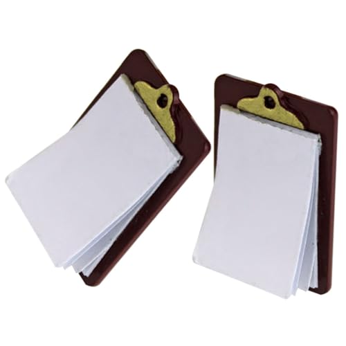 MUSISALY 2 Stück Miniatur-klemmbrett Puppenhaus-schreibtafelmodell Mini-möbel Papier-Accessoire Für Puppenhausdekoration MUSISALY 2 Stück Miniatur-klemmbrett Puppenhaus-schreibtafelmodell Mini-möbel Papier-Accessoire Für Puppenhausdekoration von MUSISALY