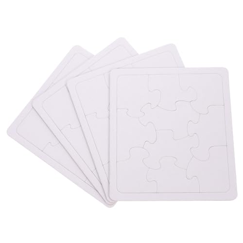 MUSISALY Puzzle Zum Bemalen 4 Blätter Puzzlespielzeug Für Kinder Puzzle-handwerk Zeichne Leere Rätsel Leere Puzzles Leere Puzzleteile Diy Spielzeugset Fertige Leere Rätsel An Zeichenrätsel Papier Weiß von MUSISALY