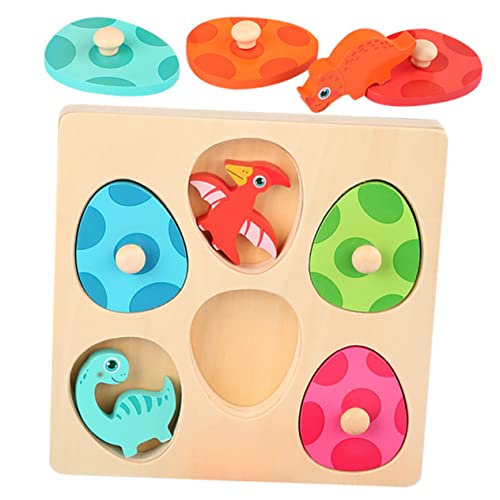 Dinosaurier-Puzzle Kinder Puzzle kinderpuzzle Children Toys Kinder-Puzzle-Spielzeug Puzzle-Dinosaurier-Ei-Spielzeug pädagogisches Puzzlespielzeug Kinderspielzeug hölzern Colorful MUSISALY von MUSISALY