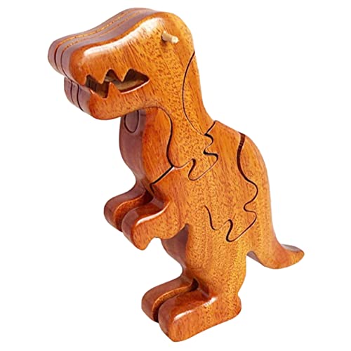 Holzpuzzle Spielzeug für Kinder kinderspielzeug Dinosaur Toys Dinosaurierspielzeug 3D-Dinosaurier-Puzzle 3D-Dinosaurier-Spielzeug Dinosaurier Bauen Spielzeug zusammen hölzern Brown MUSISALY von MUSISALY