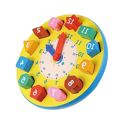 MUSISALY 1 STK Digitaluhr Uhr-lernspielzeug Spielzeug Mit Zahlenuhr Zeit Lernuhr Spielzeug Für Kinder Spielzeug Uhr Für Kinder Uhr Spielzeug Uhr-Puzzle-Spielzeug Hölzern von MUSISALY