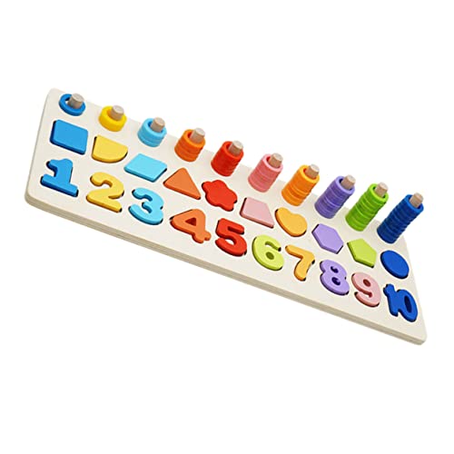 MUSISALY 1 Satz 3 In 1 Pairing Brettspielzeug Für Kinder Geometrischer Brettblock Frühes Lernspielzeug Kinderspielzeug Kinder Logarithmisches Brett Geometrische Blöcke Stapelspiele von MUSISALY