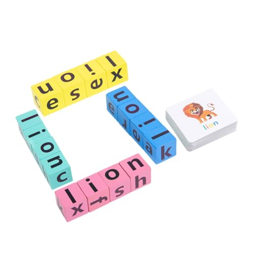 MUSISALY 1 Satz Alphabetblöcke Alphabet-lernspielzeug Alphabet-buchstabierspiele Für Kinder Aktivitäten Zum Lernen Von Buchstaben Alphabet-erkenntnisspiel Kreuzworträtsel Ahorn von MUSISALY