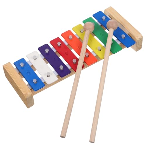 MUSISALY 1 Satz Aluminiumklavier Mit Acht Tönen Handklopfendes Musikspielzeug Kleinkind Percussion Aufschlussreiches Musikspielzeug Xylophon Für Kinder Xylophon Babyspielzeug Metall von MUSISALY