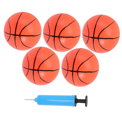 MUSISALY 1 Satz Aufblasbarer Basketball Basketballkorb Mini Mini-wasserbälle Aufblasbares Basketballspielzeug Hüpfbälle Für Kinder Basketball-Party-Dekorationen Mini-Wasserball Metall von MUSISALY