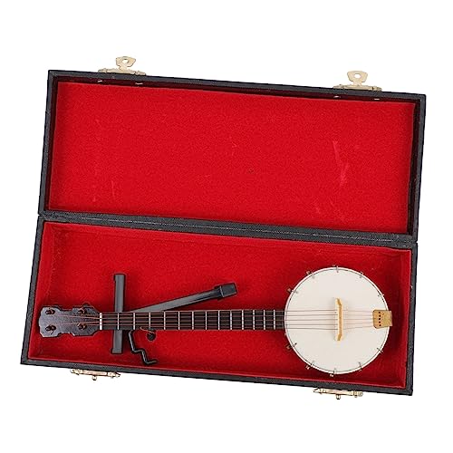 MUSISALY 1 Satz Banjo-Modell Banjo-Statue Miniatur-Puppenhausartikel Miniaturen wohnungseinrichtung wohnungsdeko Banjo-Verzierung simuliertes Musikinstrumentenmodell Körper (Holz) von MUSISALY