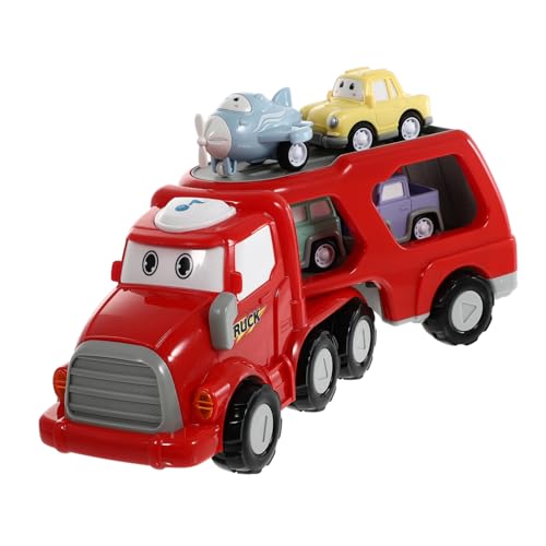 MUSISALY 1 Satz Baufahrzeug Spielzeug Autos Für Kinder Hintere Autos Spielzeug Aufziehautos Spielzeug Auto Für Kinder LKW-spielset Mini- Mini-LKW-modellauto Kinderautos Rot Plastik von MUSISALY