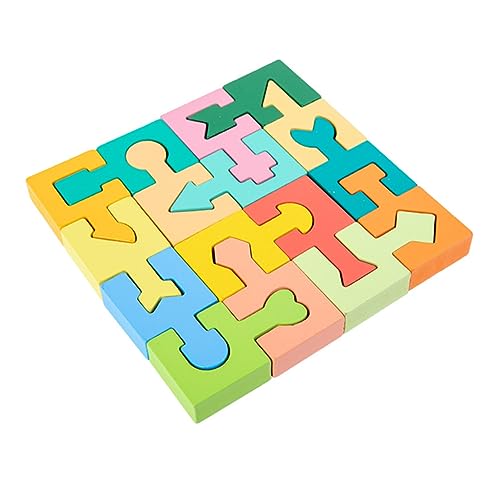 MUSISALY 1 Satz Bausteine ​​Puzzle Früherziehungsspielzeug Kinder rätsel Vorschulgeometrie Spielzeug für Kinder jucarii pentru copii pädagogisches Spielzeug formpassendes Spielzeug Holz von MUSISALY