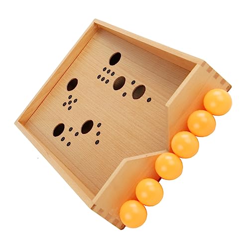 MUSISALY 1 Satz Blas Box Fußball Schwimmendes Spielzeug Interaktives Desktop-Spiel Desktop-hockeyspiel Blasendes Spiel Tischtennis Spielzeug Schnelles Sling-Puck-Spiel Lernspielzeug Hölzern von MUSISALY