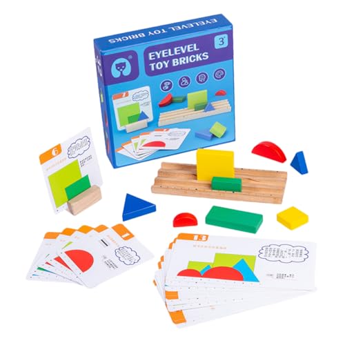 MUSISALY 1 Satz Blöcke Frühes Mathe-Geometrie-Spielzeug Babybausteine Spielzeug für Kinder kinderspielzeug holzspielzeug The bpys Gedankentrainingsspielzeug pädagogisches Spielzeug hölzern von MUSISALY