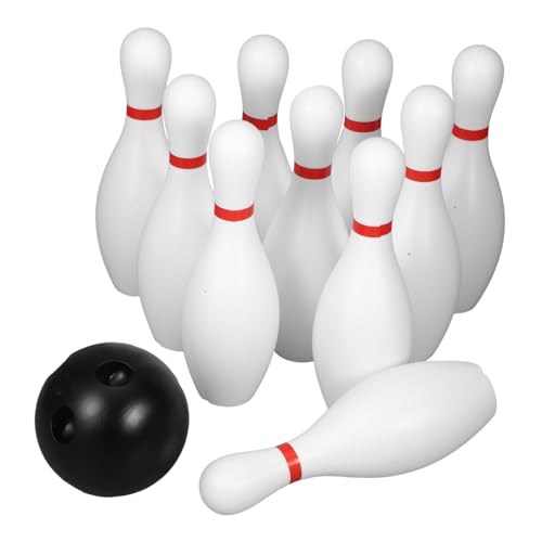 MUSISALY 1 Satz Bowling Krocket Spiele für Kinder im Freien Werfen Spielen Indoor-Ballspiel Jumbo interaktives Spielzeug sportgeräte für Kinder Junge Spielzeug Kinderspielzeug Plastik Weiß von MUSISALY