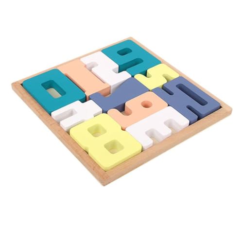 MUSISALY 1 Satz Digitales Kognitives Puzzle Spielzeug Kinder Bausteine Stangen Zählen Mathe-lehrmittel Aus Holz Multifunktionale Lerntafel Hölzern von MUSISALY