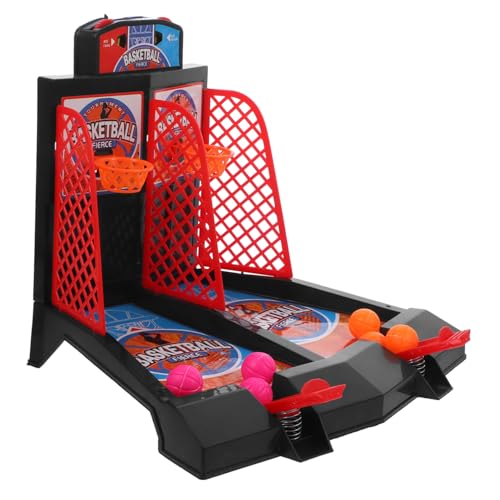 MUSISALY 1 Satz Doppelschussmaschine Desktop-Spielzeug Mini-Basketball Basketballkorb-spieltisch Spielzeug Für Tischbasketballspiel Kinderspielzeug Basketball-Shooter-Spielzeug Plastik von MUSISALY