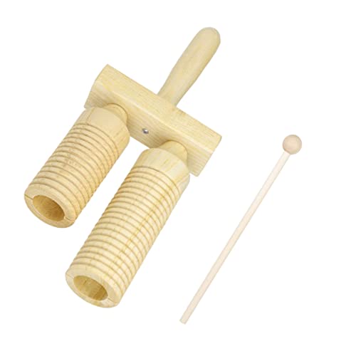 MUSISALY 1 Satz Doppelter Boom Tragbares Percussion-Instrument Musikinstrumente Für Kinder Einfaches Schlaginstrument Musikalisches Spielzeug Angebot Für Den Musikunterricht Holz von MUSISALY