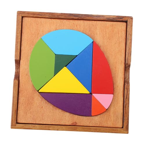 MUSISALY 1 Satz Ei-Tangram Kleinkind-Ei-Spielzeug Spielzeug stapeln Stapelspielzeug Bausteine ​​für Kleinkinder Kinderspielzeug Tangram-Spielzeug aus Holz Puzzle-Spielzeug Colorful von MUSISALY