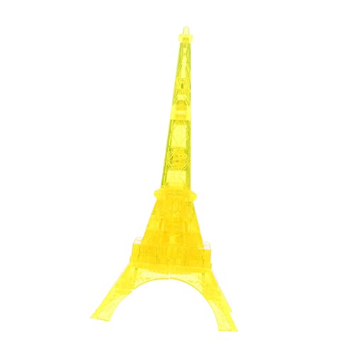 MUSISALY 1 Satz Eiffelturm-bausteine Rätsel Eiffelturm Eiffelturm-Puzzle Eiffelturmverzierung DIY Montagekonstrukteur 3D-Puzzle Für Eiffelturm 3D-Puzzle 3D-bausteine Plastik Yellow von MUSISALY