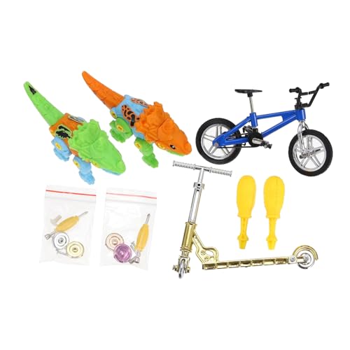 MUSISALY 1 Satz Fingerbike-Set Mini-sportspielzeug Miniatur-fingerspielzeug Finger Fahrrad Fingerspitzen-bewegungsspielzeug Winziges Schaukelbrett Mini-Bikes Aluminiumlegierung Colorful von MUSISALY