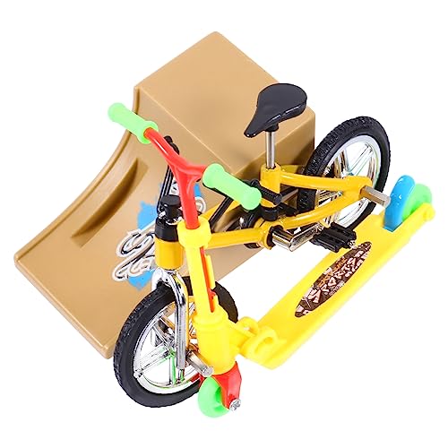 MUSISALY 1 Satz Fingerrad Puzzle-Spielzeug Mini-Scooter Mikro Scooter Sportspielzeug Mit Fingerspitzen Finger Fahrradrampe Mini-griffbrettspielzeug Fingersportspielzeug Aluminiumlegierung von MUSISALY