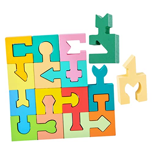 MUSISALY 1 Satz Form Passende Blöcke Shape-Pairing-Spielzeug Kind Geometrie Spielzeug Pädagogisches Puzzlespielzeug Kinder Blöcke Interaktives Spielzeug Kinderspielzeug Aus Holz Hölzern von MUSISALY