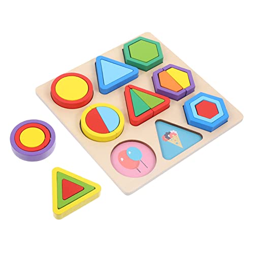 MUSISALY Kinderspielzeug Kinder Spielzeug Montessori Holzspielzeug Geometrisches Formensortierspiel Für Kleinkinder 1 Set Pädagogisches Lernspielzeug Mit Farbenfrohen Holzbausteinen Zur Der Kognitiven von MUSISALY