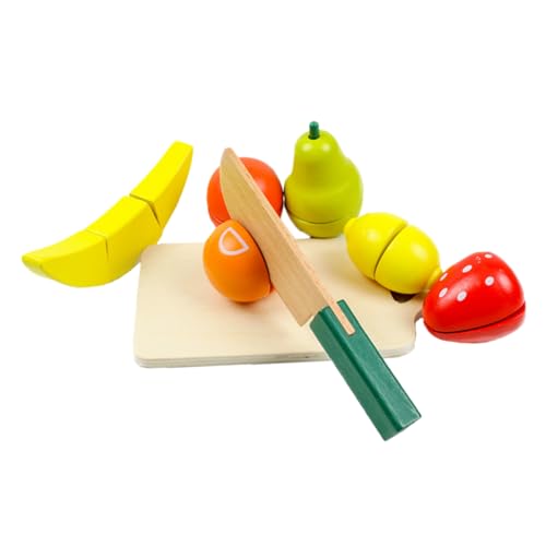 MUSISALY 1 Satz Fruchtspielzeug Schneiden Gemüse Spielset Schneiden Von Obst Und Gemüse Obst Spielset Gemüse Spielen Spielzeug Lernspielzeug Für Kinder Colorful Hölzern von MUSISALY