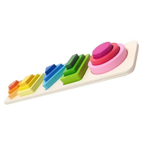 MUSISALY 1 Satz Geometrie-Puzzle Magnetspielzeug Bauklötze Kinderspielzeug Kinder Spielzeug Jigköpfe Spielsachen Puzzlematte Puzzlekarte Magnet Spielzeug Spielzeuge Bausteine Holz Colorful von MUSISALY