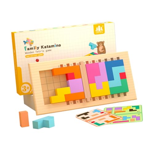 MUSISALY 1 Satz Holzblock Puzzle Mit Russischen Blöcken Denkspiel Für Kinder Spielzeug Zum Sortieren Von Formen Stapelspielzeug Lernspielzeug Für Kleinkinder Puzzle-Spielzeug Hölzern von MUSISALY