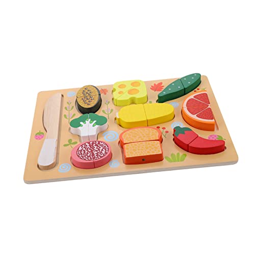 MUSISALY Schneide Set Für Interaktives Frühstücks Küchen Pädagogisches Rollenspielzeug Für Kleinkinder Pretend Play Food Toy Obst Und Gemü von MUSISALY