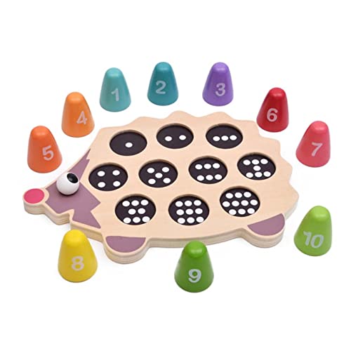 MUSISALY 1 Satz Igel-Puzzle Farbsortierspielzeug Vorschulspielzeug Zahlen-Match-Puzzle Lernspielzeug Für Babys Angelspiel Zählen Kinderspielzeug Babyspielzeug Kinderpuzzle Hölzern Colorful von MUSISALY