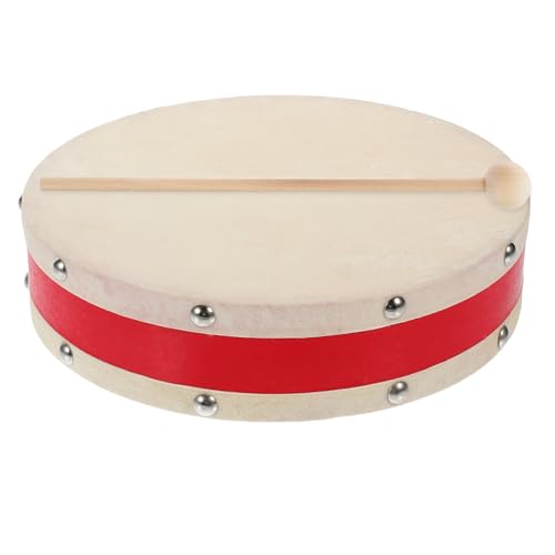 MUSISALY 1 Satz Kinderspielzeug-Tamburin Kleinkind Percussion Von Musikinstrumenten Handschlagspielzeug Schlagzeug-Instrument Handtrommel Für Kinder Handtrommel Aus Holz Schaffell von MUSISALY