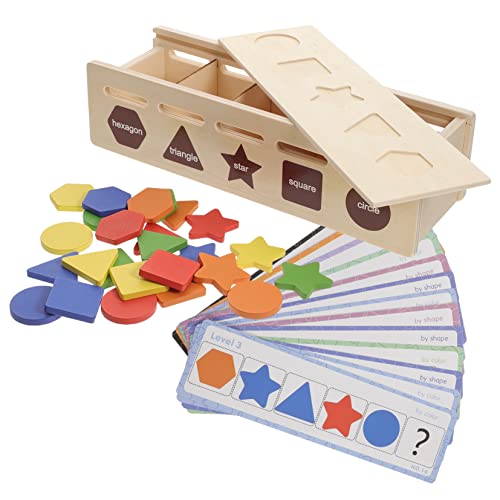 MUSISALY 1 Satz Lernspielzeug für Kinder Kinderzubehör Spielzeug Formsortierspielzeug Kleinkind-Puzzle -Puzzle Formsortierer Sinnesspielzeug für Kleinkinder hölzern Colorful von MUSISALY