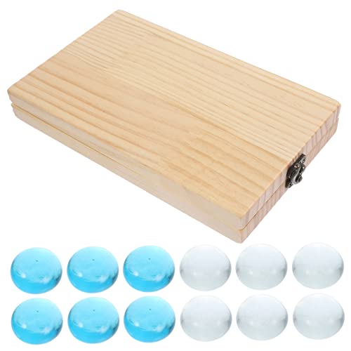 MUSISALY 1 Satz Mankala Mancala-brettspiel Faltbare Mancala Aus Holz Mancala Schachspielzeug Brettspiele Aus Holz Mancala-Spielzeug Für Kinder Mancala-faltbrett Mancala-Steine Glasperlen von MUSISALY