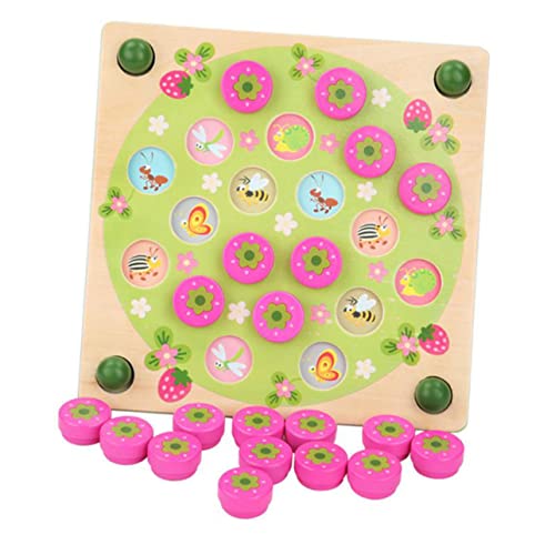 MUSISALY 1 Satz Memory-Brettspiel Indoor-Spielset Tierschachspiel pädagogisches Spielzeug Lernspielzeug für Kinder Gehirnspielzeug Kinderspielzeug Kinderpuzzle Brettspiel Spielzeug Holz von MUSISALY