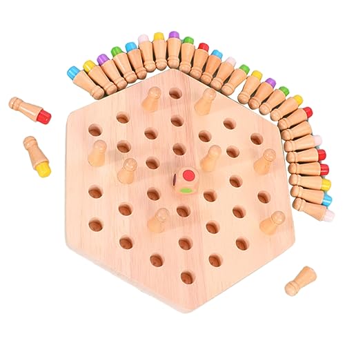 MUSISALY 1 Satz Memory-Matching-Brettspiel Intelligentes Logikspiel Schach interaktives Spielzeug Kinder lernspiel Kinderspielzeug spielzeuge sensorischer Behälterfüller Brettspiel aus Holz von MUSISALY