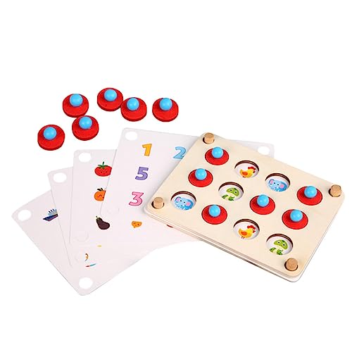 MUSISALY 1 Satz Memory-Spiel Schach Spielzeug für Kinder Hände Gehirnspielzeug Holzspielzeug Kinder Puzzle Kid Toys pädagogisches passendes Spielzeug Früherziehungsspielzeug Pappelsperrholz von MUSISALY