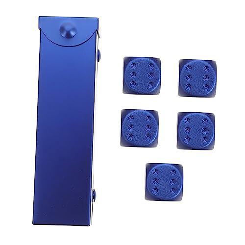 MUSISALY 1 Satz Metallwürfel für den einzug lichtwürfel partyzubehör barzubehör Standard-Spielwürfel farbige Würfel Festival Würfel einfache kleine Würfel Aluminiumlegierung Blue von MUSISALY