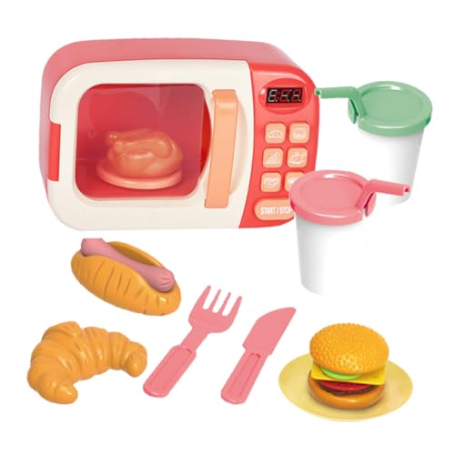 MUSISALY 1 Satz Mikrowelle für Kinder Spielzeug für Kinder Spielzeugküchenzubehör Kinder küche Spielzeug Kitchen Toys for Kinderspielzeug Spielzeuge Puppenhaus Mikrowelle Spielzeug rot von MUSISALY