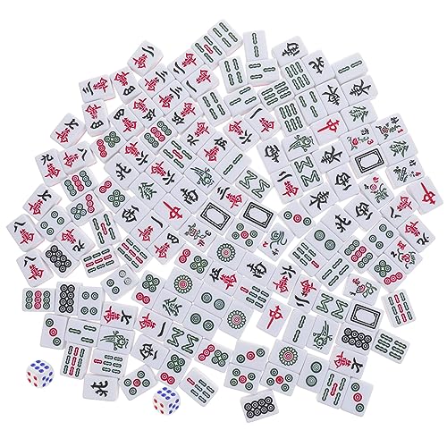 MUSISALY 1 Satz Mini-Mahjong Mahjong Spiele Mahjong Game Mahjong-Set Mahjong-Fans Requisiten für Reisetischspiele tragbare Mahjong-Fliesen Spielzeug Mahjong-Kit Reise-Mahjong-Spiel Melamin von MUSISALY