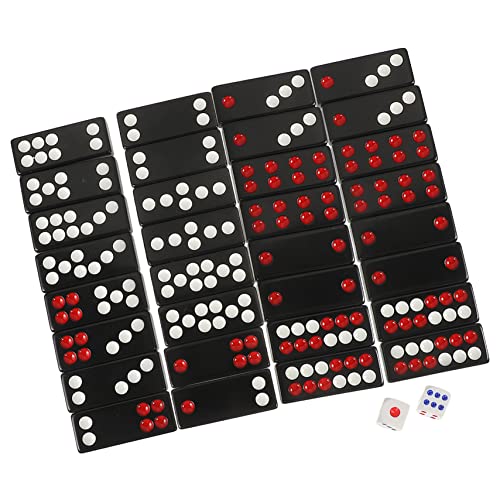 MUSISALY 1 Satz Pai Gow Dominosteine Paigow Poker-Brettspiel Melamin-Paigow-Poker Reise-Brettspiel Melamin-Paigow-Fliesen Tragbare Paigow-Fliesen Chinesisches Paigow-Spiel Paigow-Kit Black von MUSISALY