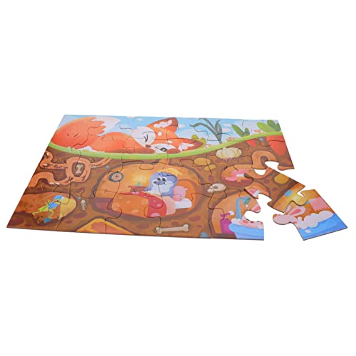 MUSISALY 1 Satz Puzzle Für Kinder Interaktives Puzzle Kinderrätsel Tier Puzzles Rätsel Für Kinder Vorschulspielzeug Puzzles Tierformen Musterpuzzle Dschungeltierrätsel Bodenrätsel Papier von MUSISALY