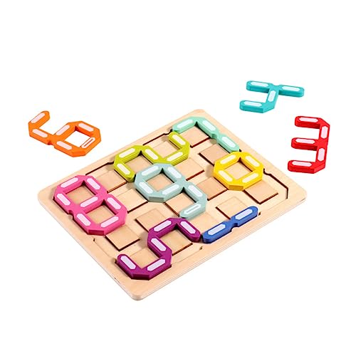 MUSISALY 1 Satz Puzzle-erleuchtungsspielzeug Entwicklungsspielzeug Zahlen-Matching-Puzzle Nummern-Matching-Board Gehirnspielzeug Nummer Passendes Puzzle Puzzle-Spielzeug Aus Holz Hölzern von MUSISALY