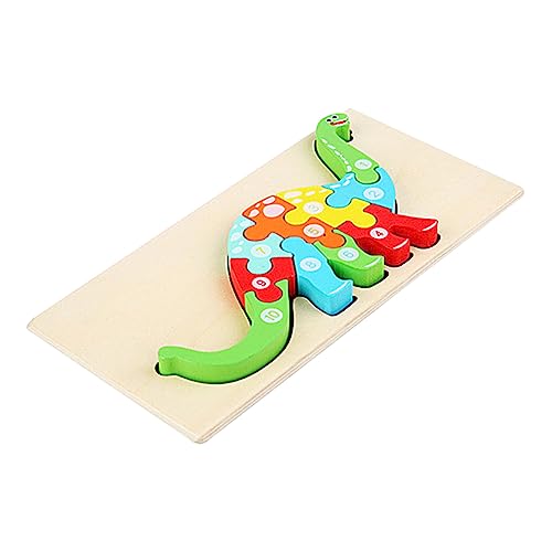 MUSISALY 1 Satz Puzzle für Kinder Pädagogisches Spielzeug kinderzimmerdeko Puzzle Spielzeug Kid Toys Dinosaur Spielzeug Cartoon Holzpuzzles Puzzlebrett aus Holz Puzzles aus Holz Bambus von MUSISALY