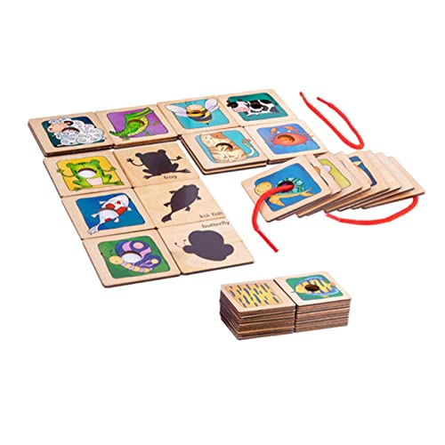 MUSISALY 1 Satz Puzzle spaß rätselbuch Kinder Toy Sportspielzeug für Babys Erleuchtung passendes Spielzeug Lernspielzeug für Kinder kognitives Tierspielzeug hölzern Colorful von MUSISALY